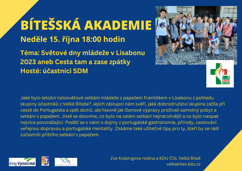 Bítešská akademie - Světové dny mládeže v Lisabonu