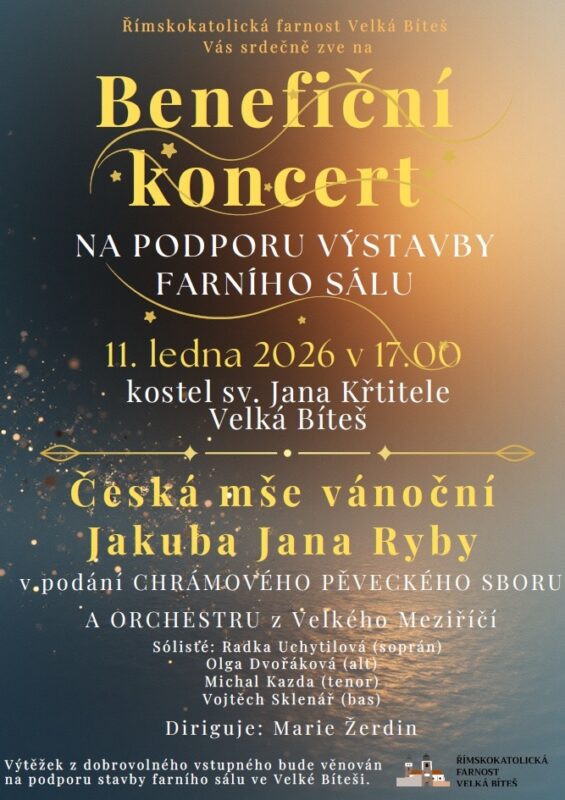 Benefiční koncert na výstavbu farního sálu